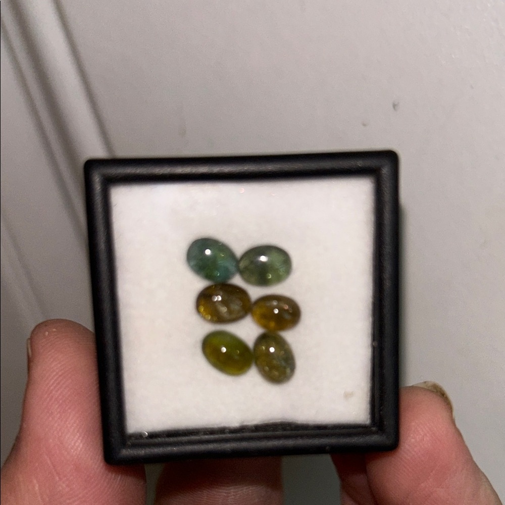 Tourmaline cabs Gemstones in Display Box